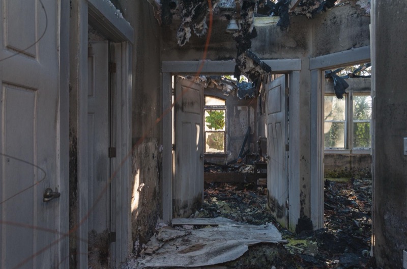 Fire damage claim documentation